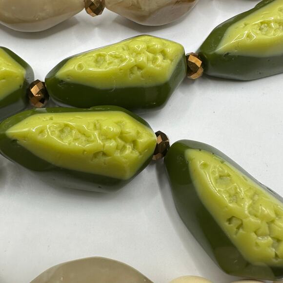 Anthropologie Necklace Chunky Mixed Stone Colorful Beaded Semi precious beads - Picture 10 of 13